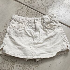 Zara Women's Off-White Jean Skort